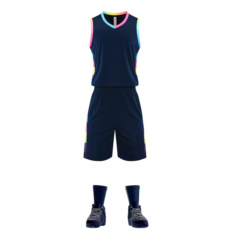 traje de baloncesto americano seco rápido transpirable niño entrenamiento de adultos uniformes de equipo con logotipo de impresión
