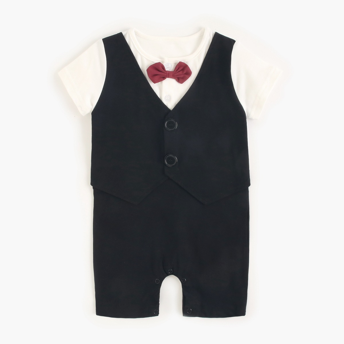 BRS1091 Black and White Gentleman Short Sleeve Ha