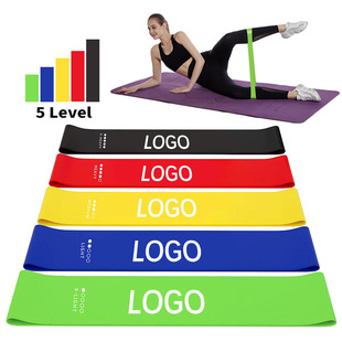 Factory Direct Sales Latex Regular Five-Color Tension Ring Resistance Band Squat Slimming Hip Yoga Tension Band Fitness Sports Band