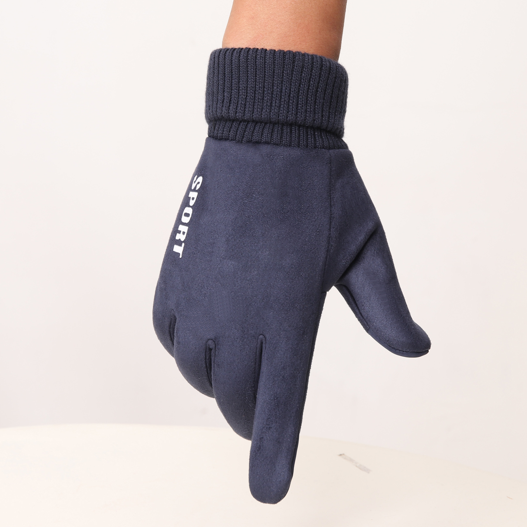 Zhao Dengsheng invierno guantes calientes pantalla táctil de las mujeres forrada de lana engrosada ciclismo al aire libre antideslizante guantes de montar de terciopelo al por mayor