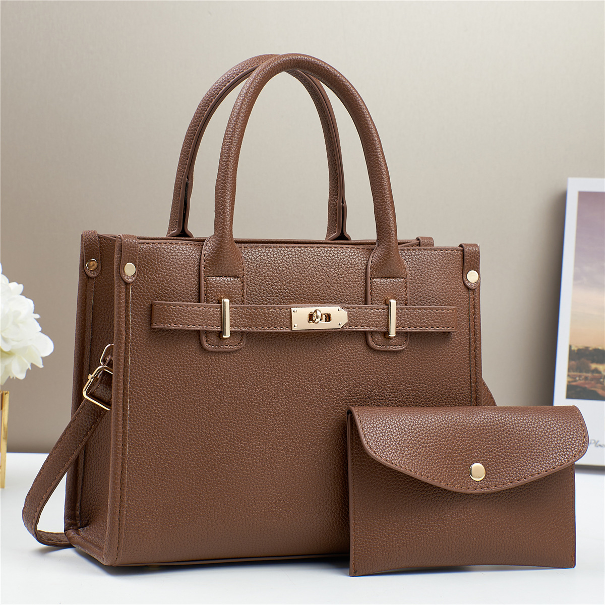 Bolsos de mano de fábrica de gran capacidad para mujeres 2024 bolsos de verano de dos piezas bolsos de hombro