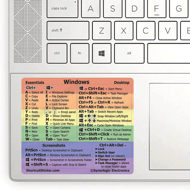 Foreign Trade Hot-Selling Windows Reference Keyboard Shortcut Guide Stickers, Removable Without Leaving Adhesive, Notebook Labels
