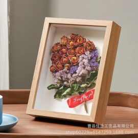 木质立体中空展示框干花标本摆台框蝴蝶标本相框手工黏土装裱相框