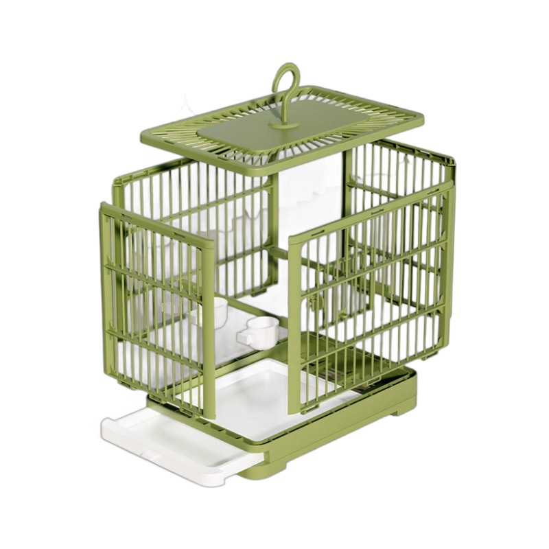 Jaula de pájaro, jaula de loro, espacio grande, artefacto de paseador de pájaros transpirable, hogar al aire libre, jaula ornamental portátil para llevar, jaula de pájaro