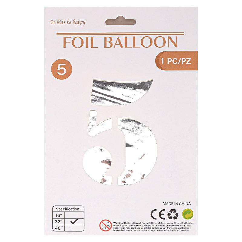 32 pulgadas Tarjeta de papel digital OPP globo de embalaje independiente fiesta de cumpleaños ambiente decorativo globo