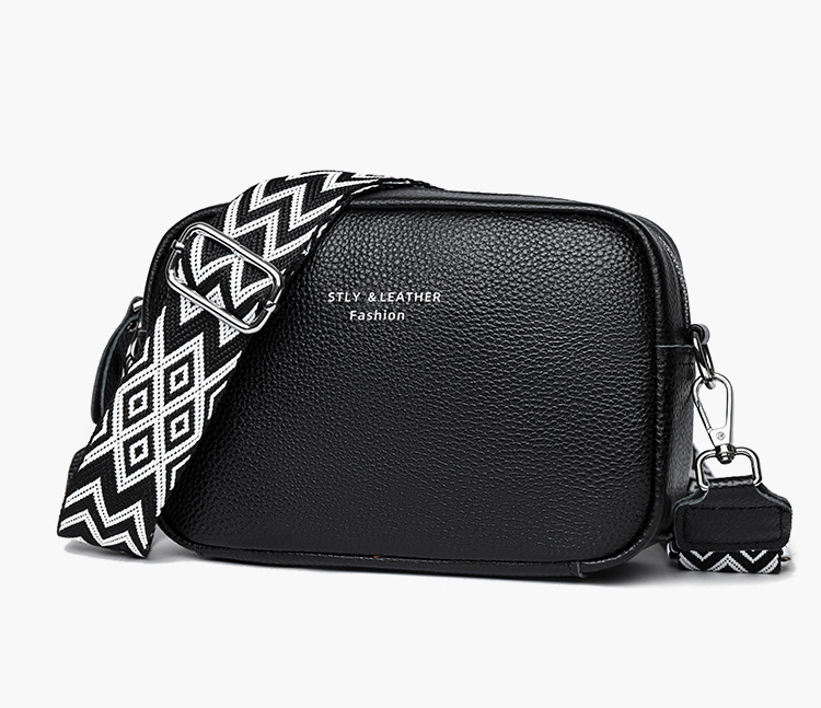 Genuine Leather Small Square Shoulder Bag For Women Versatile_voghion.com