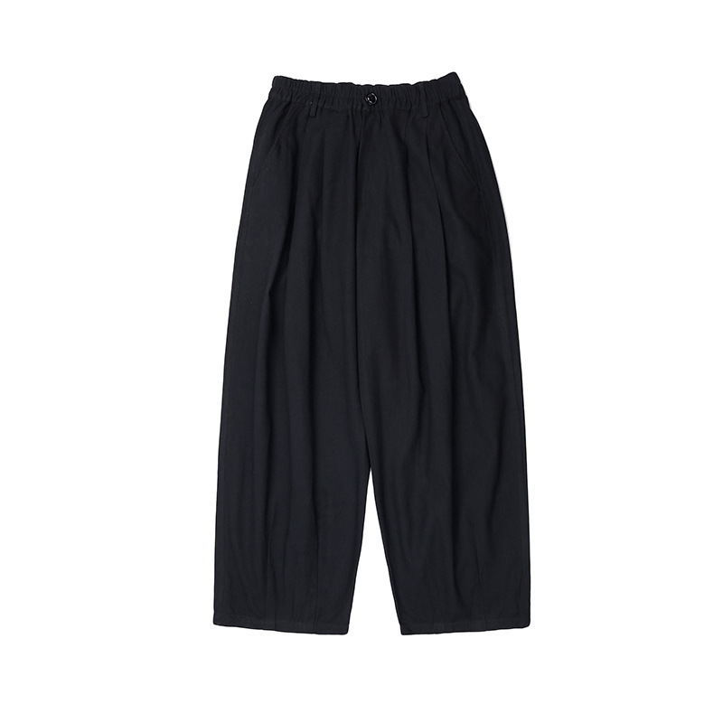 Autumn Japanese solid color retro trousers
