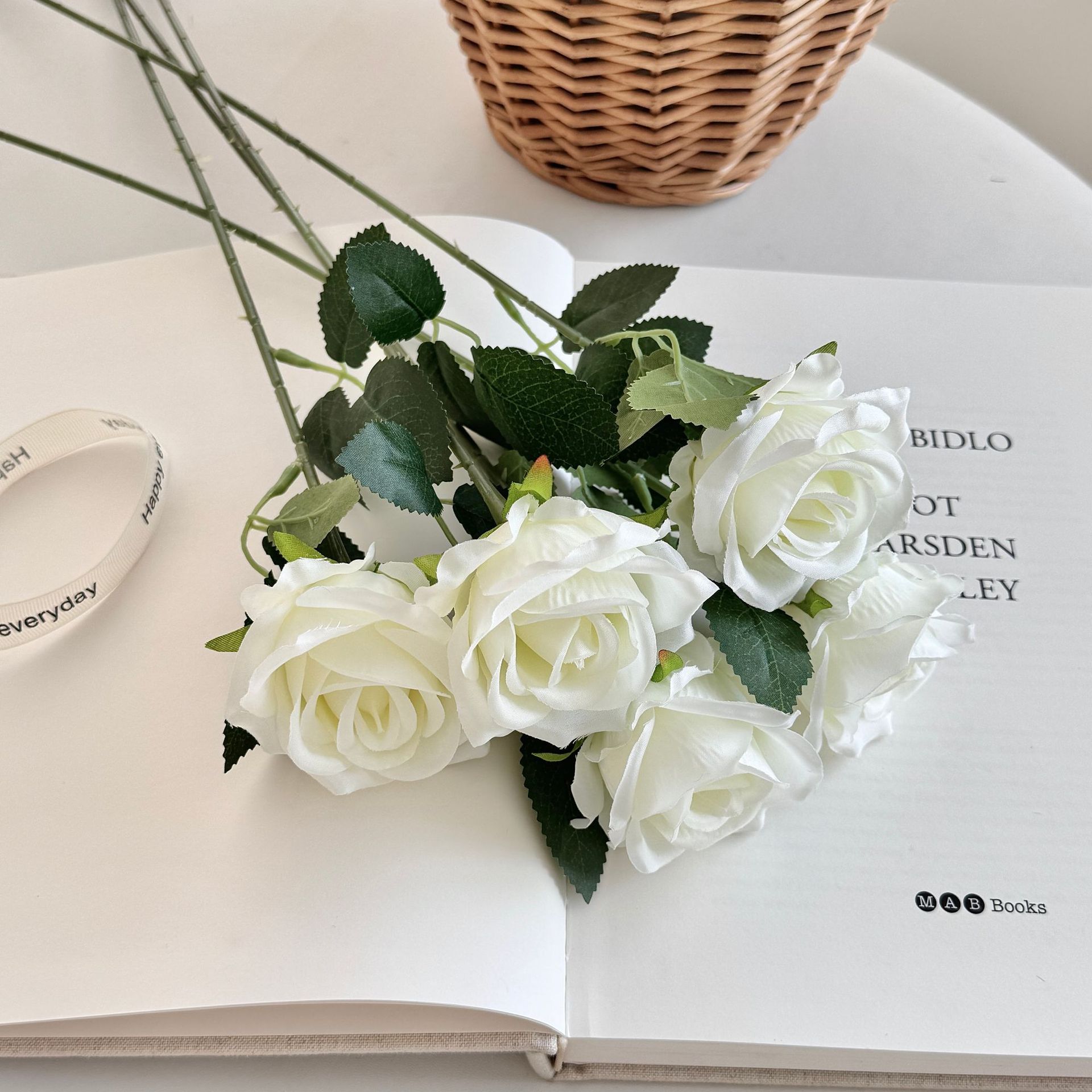 Flor de rosa de simulación individual Día de San Valentín decoración de boda en casa pared de flores flor artificial flor falsa fábrica de flores artificiales al por mayor