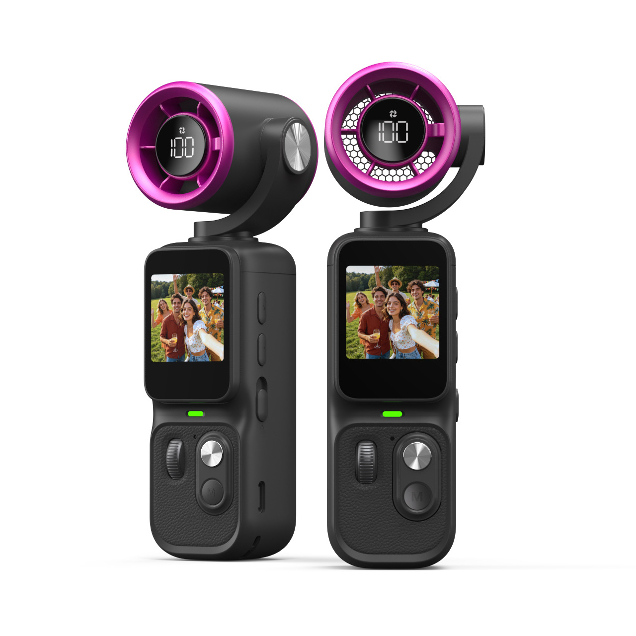 Nuevo producto de cámara de ventilador de mano, cámara de disparo de deportes al aire libre, ventilador de cámara de mano 2 - en - 1 HD Volg image 6