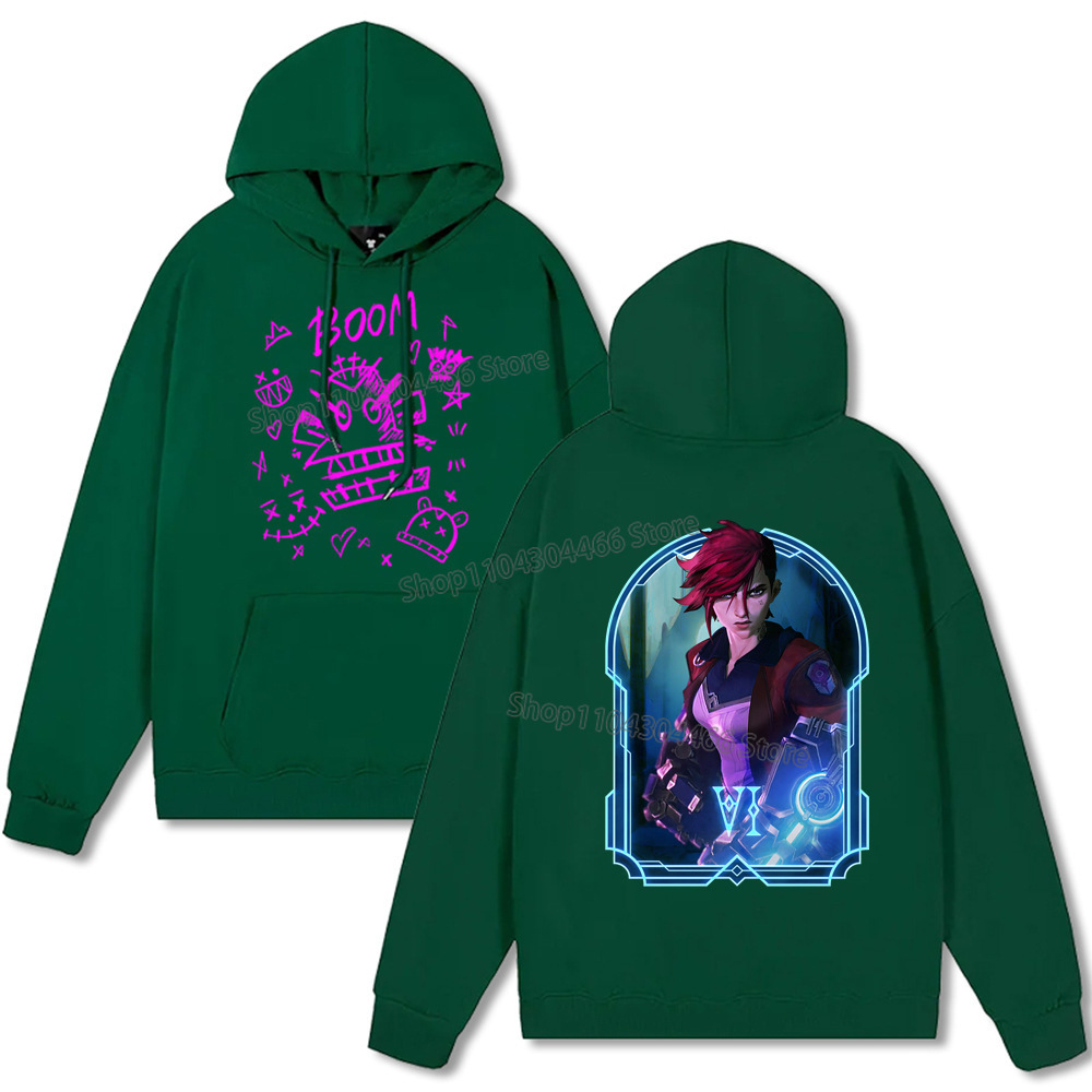 Arcane Hoodie Y2k Clothes Jinx Arcane Pullover for Men/women