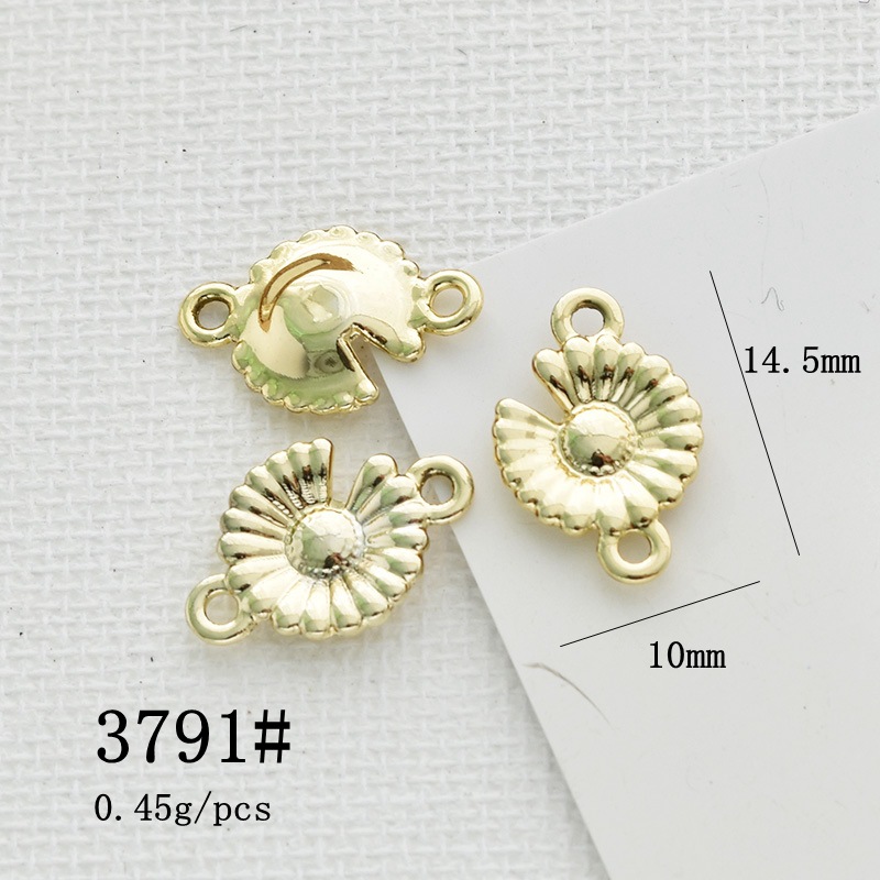 10 Pcs/package Cute Sweet Animal Heart Shape Flower Alloy Plating Pendant Jewelry Accessories display picture 8