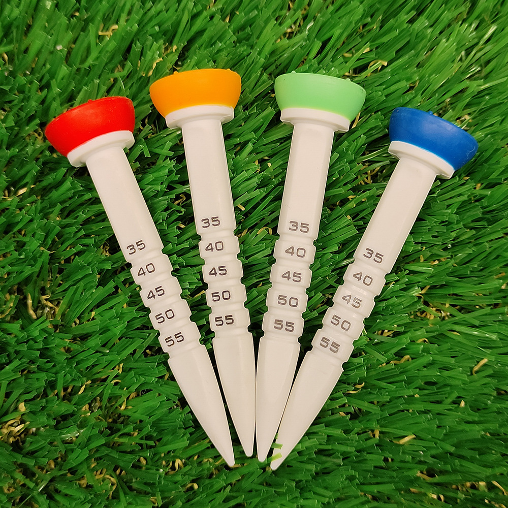 Golf clavos de plástico tee límite ajustable clavos de golf tee