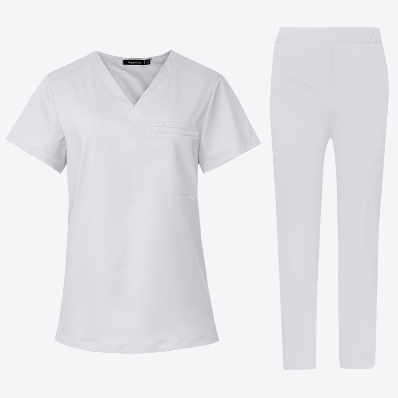 半袖医師看護師ペット歯科口腔作業服看護服手洗い服手術室ブラシ手服女|undefined