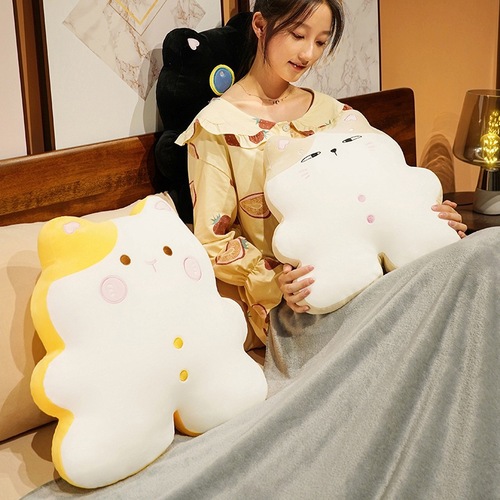 Biscuit Cat Pillow Doll Doll Rag Doll Girls Sleeping Bed Super Soft Plush Toy Gift Blanket