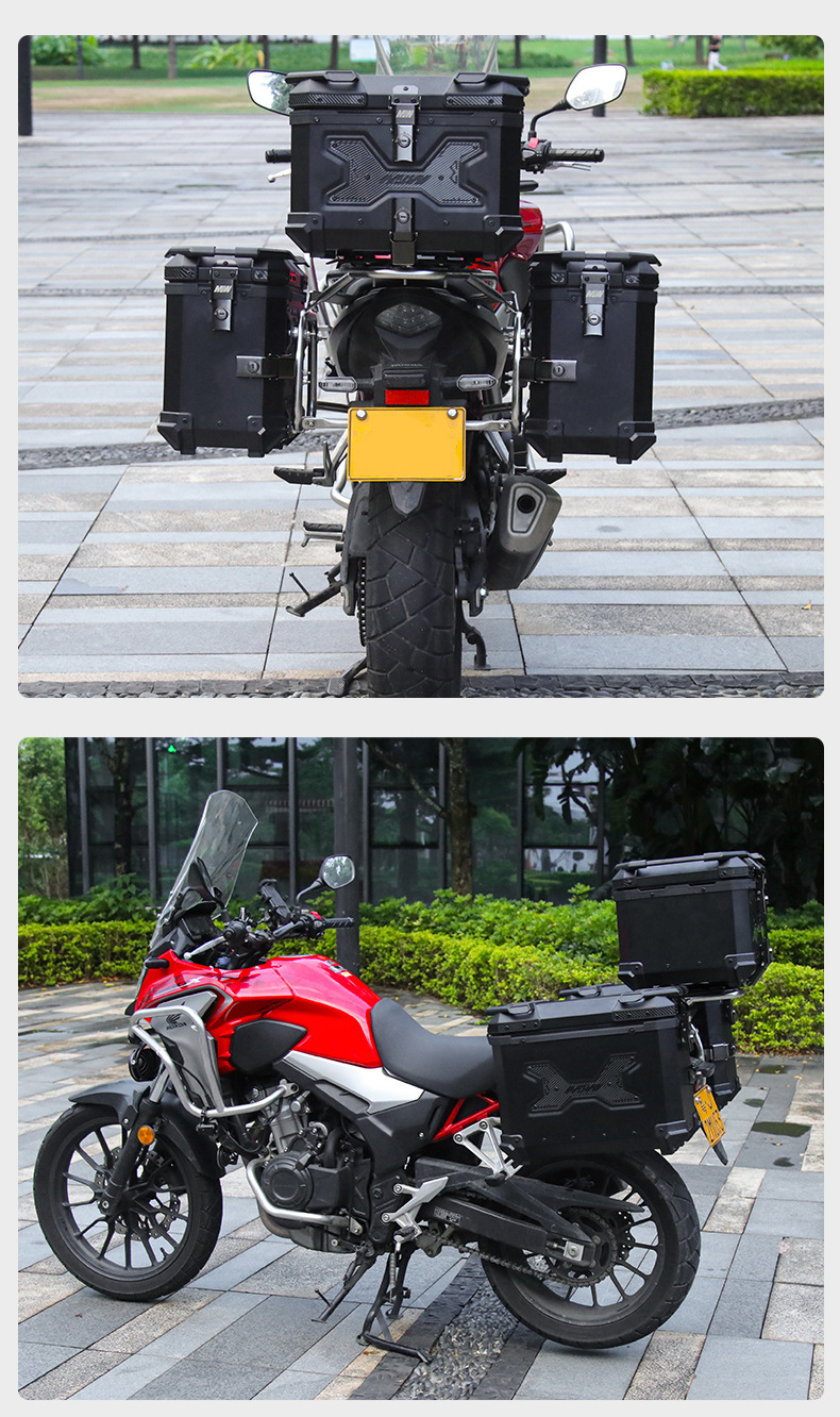 38Lmjw Knight Edition Straight Side Box Motorcycle Neutral Aluminum Alloy Side Box Waterproof Side Box Anti-Theft Travel Storage Box