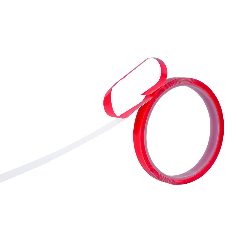Película roja espuma transparente adhesivo de doble cara 1mm de espesor fuerte resistente a la temperatura sin costuras impermeable acrílico cinta adhesiva de doble cara al por mayor