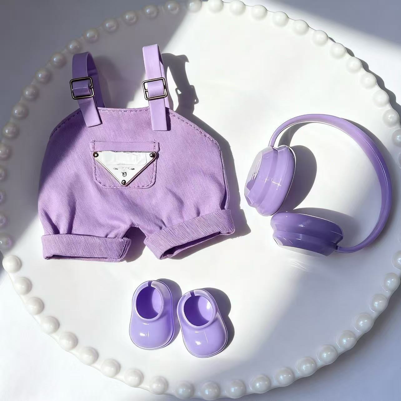 Coleccion de ropa de muñeca de labu creativa de 17cm muñeca de vestir con set de ropa de muñeca de labubu