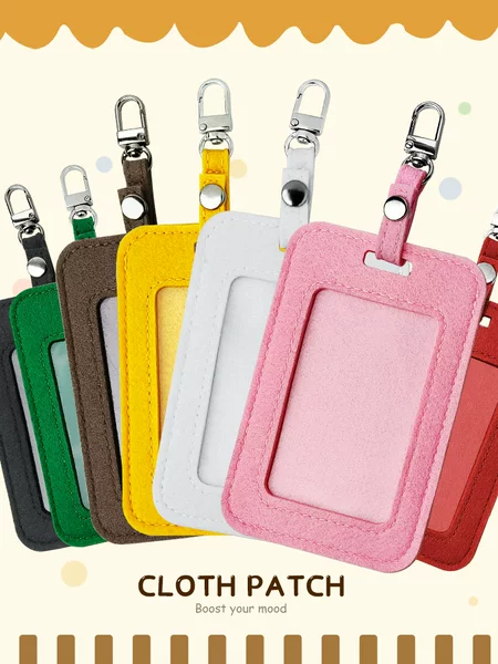 Foreign Trade DIY Felt Card Holder for Fan Id Cards, Work Badges, Id Cards, with Keychain, Student Id Card Holder