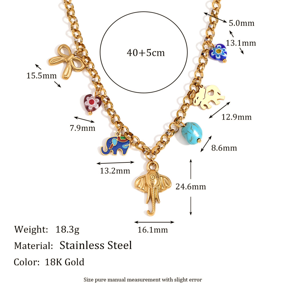 Niche Creative Personalized Charm Necklace Stainless Steel Pendant_voghion.com