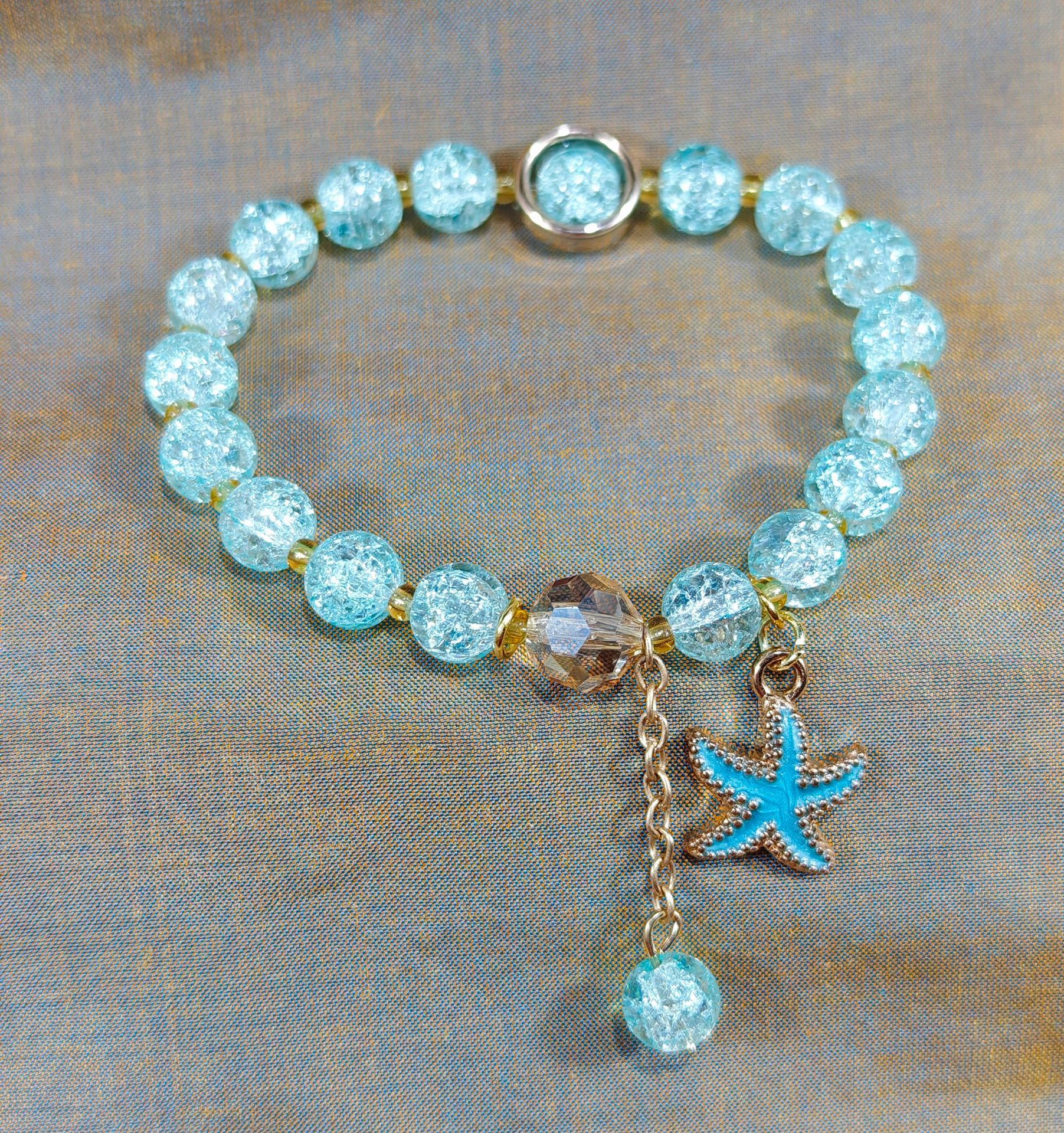 Las celebridades de Internet retro transfronterizas suelen ser todo-fósforo pulsera elástica de estilo ins simple pulsera de moda de lujo ligero, joyería de temperamento