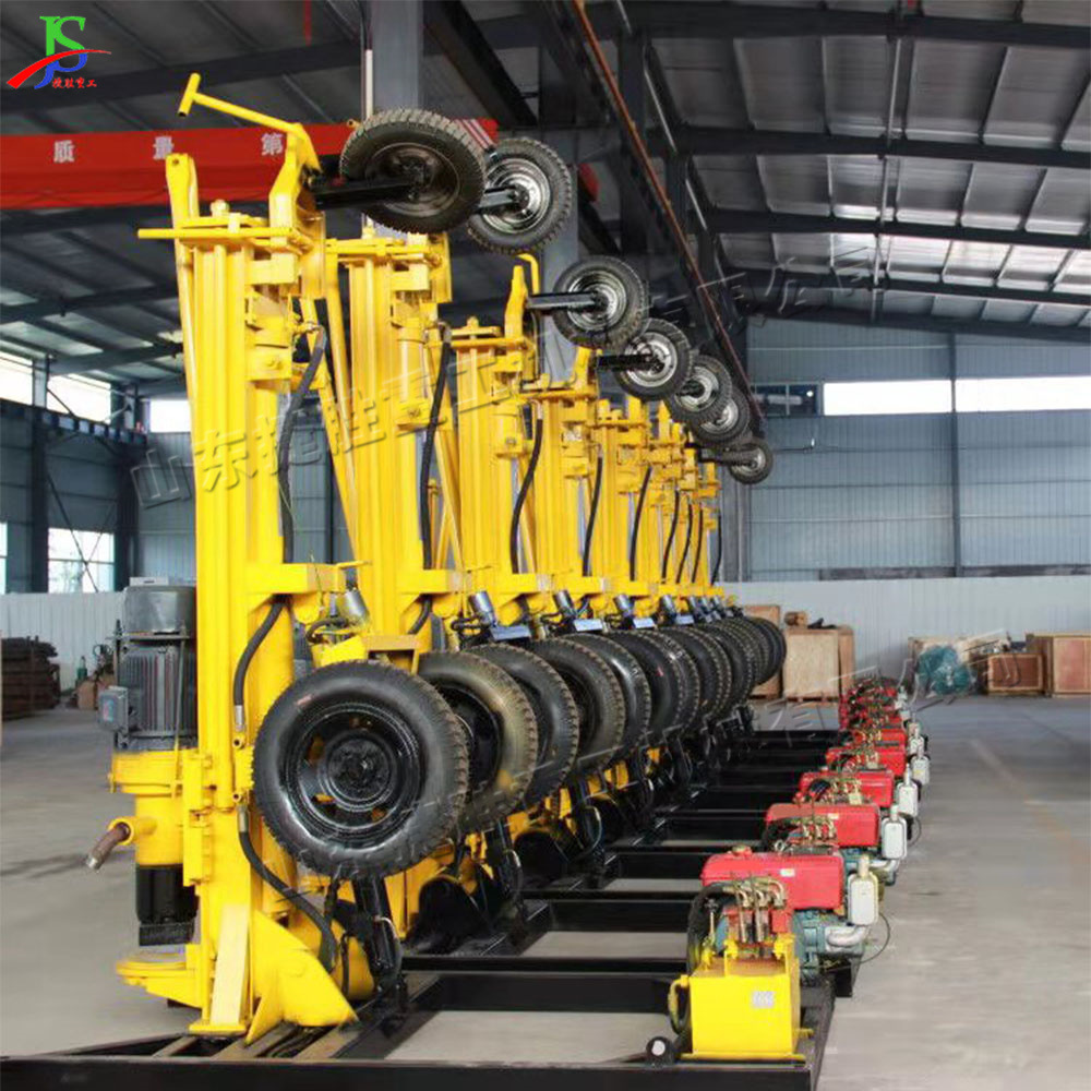 Perforadora de pozos de agua neumática, perforación de roca de protección de pendiente móvil, pequeña plataforma de perforación de agua y gas de 200 metros para uso civil