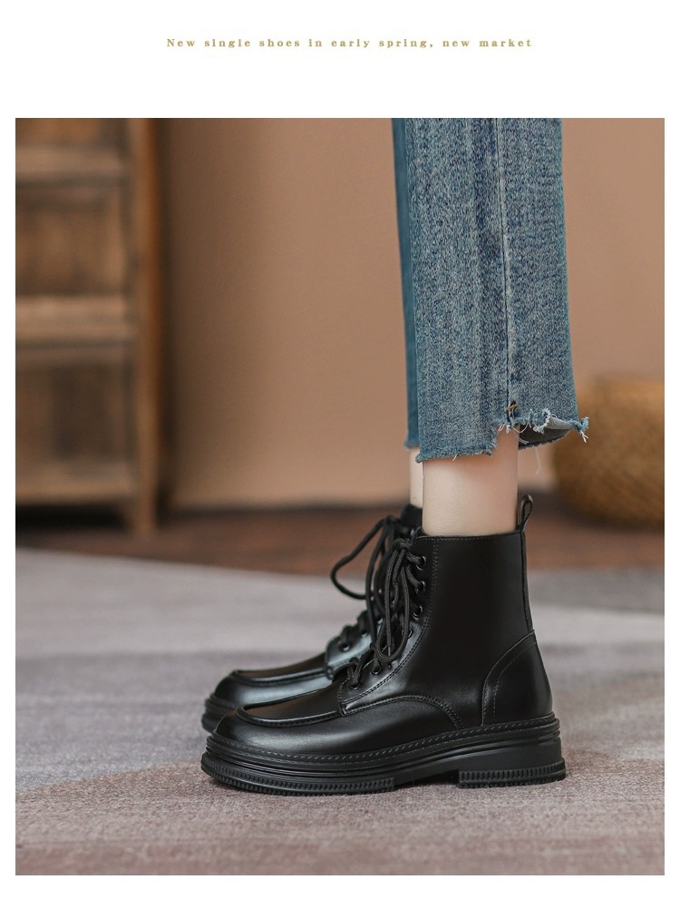 Women's Ankle Boots Brown Plush Lined Versatile Casual Shoes_voghion.com