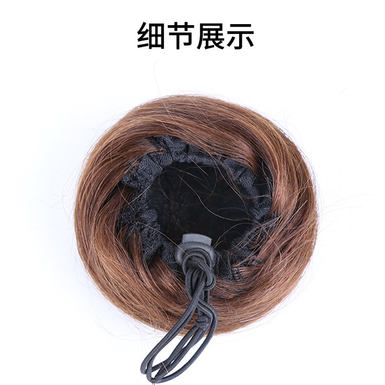Moño postizo, postizo de moño, moño, moño de cabello lacio, venta directa de fábrica en stock, peinado de moño.