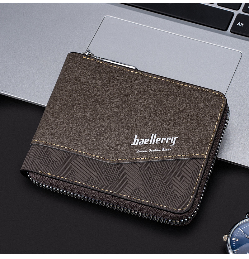 60g Weight Polyester Lining Material Zipper Closure Type Small Wallets Bags Type 1 Piece Quantity Casual, Daily Occasion Pu Leather Material Solid Color Pattern All Seasons Season Men's Gender Basic Style Square Shape Men's Solid Color Pu Leather Zipper Small Wallets 12