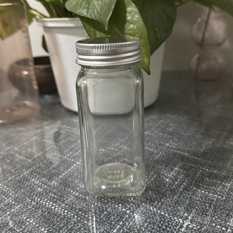 Botella de condimento de venta caliente de comercio exterior cubierta de bambú cubierta de madera de acacia cocina condimentar pimienta salpicada de vidrio condimento frasco combinación