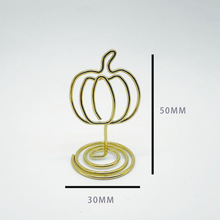 万圣节南瓜名片夹标签夹立式剧本夹子桌面摆件蔬菜可爱便签夹厂家