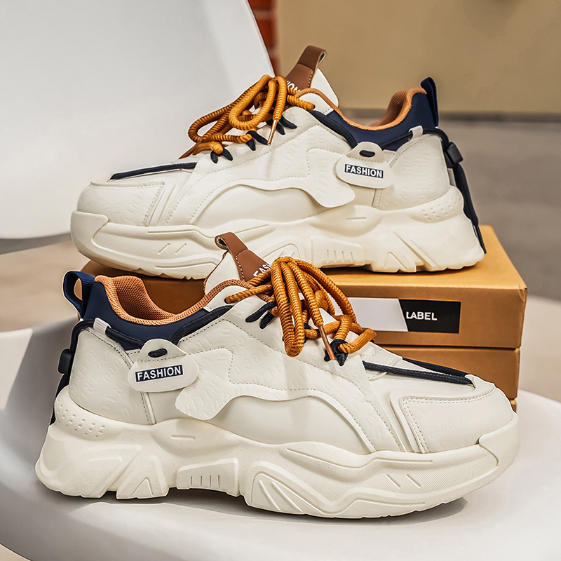 Zapatos de hombre 2026 primavera nuevos zapatos deportivos casuales transpirables para hombres zapatos de moda antideslizantes de suela gruesa