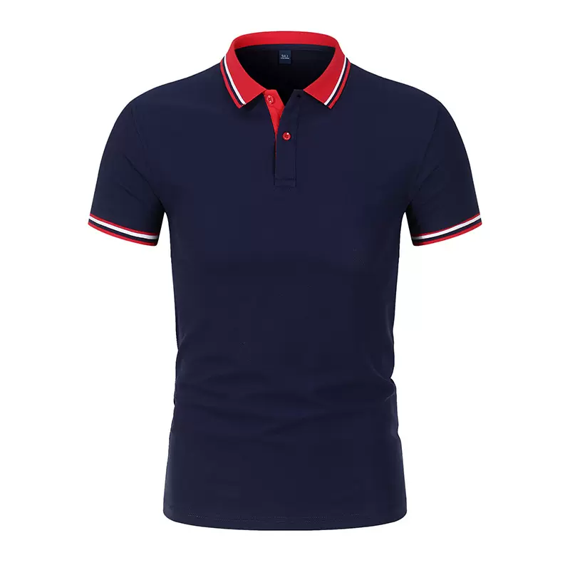 夏季宽松开衩短袖Polo衫定制加印logo奥代尔棉休闲现货工作服批发