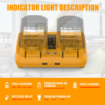 Alternative to DeW (DEW) Charger DCB102 Dual-Station Charger USB Interface Fast Charger Power Tool Charger