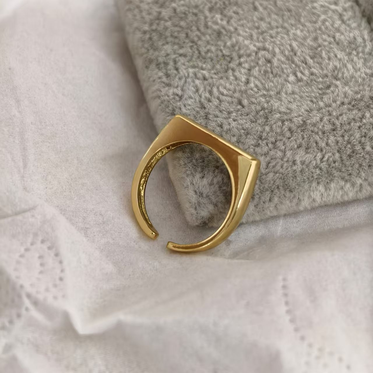 men's Stackable Rings Minimalist Geometric Rectangular Women, Trendy Niche Style For Men, Simple Stackable Ring, Versatile And Unique,_voghion.com