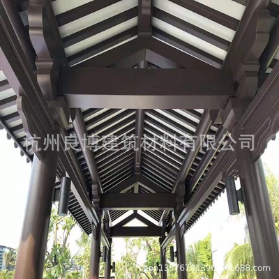 厂家生产加工古建铝合金构件装饰格栅屏风异形排水天沟仿古装饰