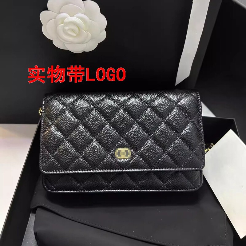 High-End Version Caviar Fortune Bag Woc Envelope Bag Chanel-Style Chain Shoulder Bag Crossbody Bag Quilted Bag