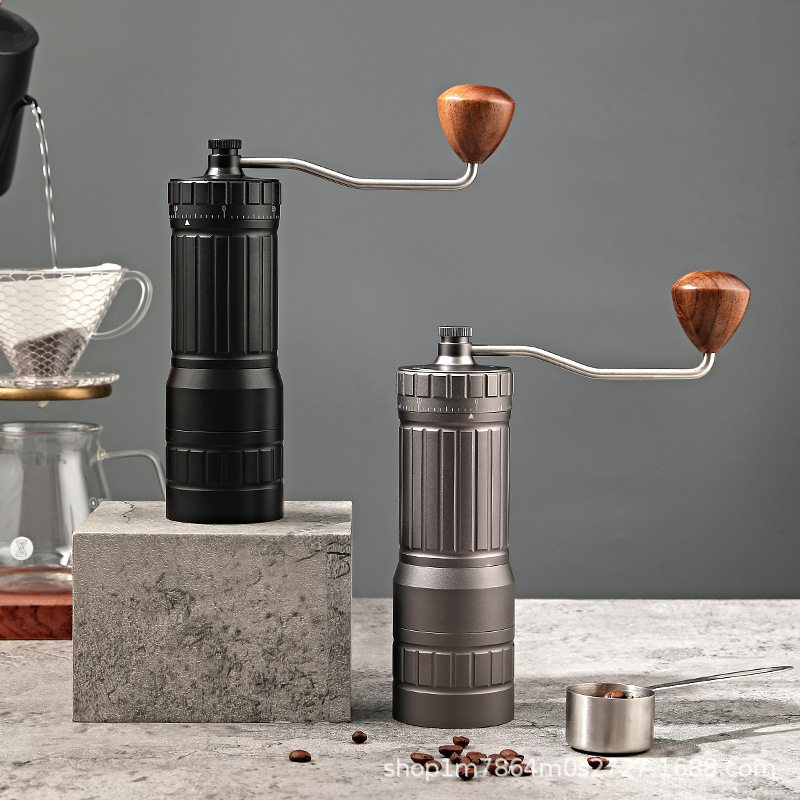 Cross-Border Hand-Cranked Bean Coffee Grinder Hand-Brewed Espresso All-Purpose External Hand-Adjustable Manual Coffee Bean Grinder Cnc