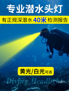 Diving Headlight Strong Light Charging Ultra-Bright Ultra-Long Battery Life Head-Mounted Professional Waterproof Seawater Underwater Lighting