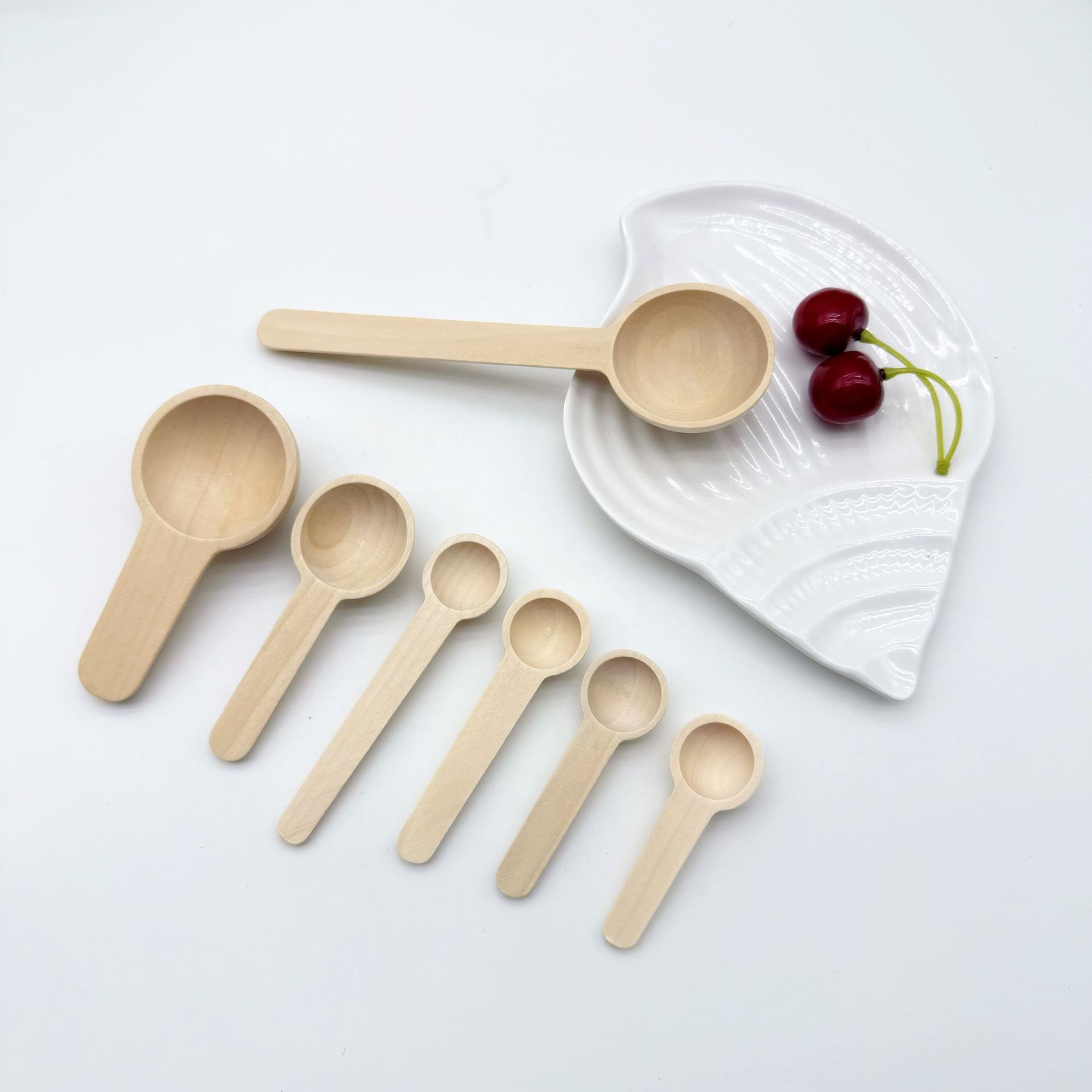 Cuchara de madera para leche en polvo para niños, mini cuchara de madera de alta calidad, cuchara medidora de madera maciza de 5g, accesorios al por mayor, personalización transfronteriza
