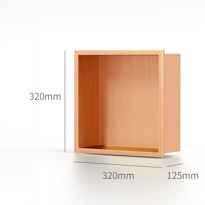 Acero inoxidable nicho incrustado ducha doble partición baño metal nicho Internet celebridad acabado baño estante