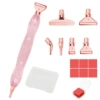 (pink) + threaded rose gold 6 heads + clay