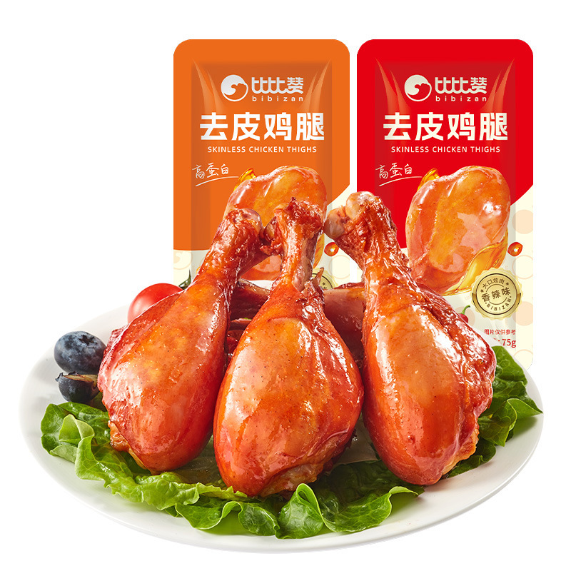 比比赞去皮鸡腿开袋即食高蛋白鸡肉零食健身代餐轻食早餐解馋饱腹|undefined