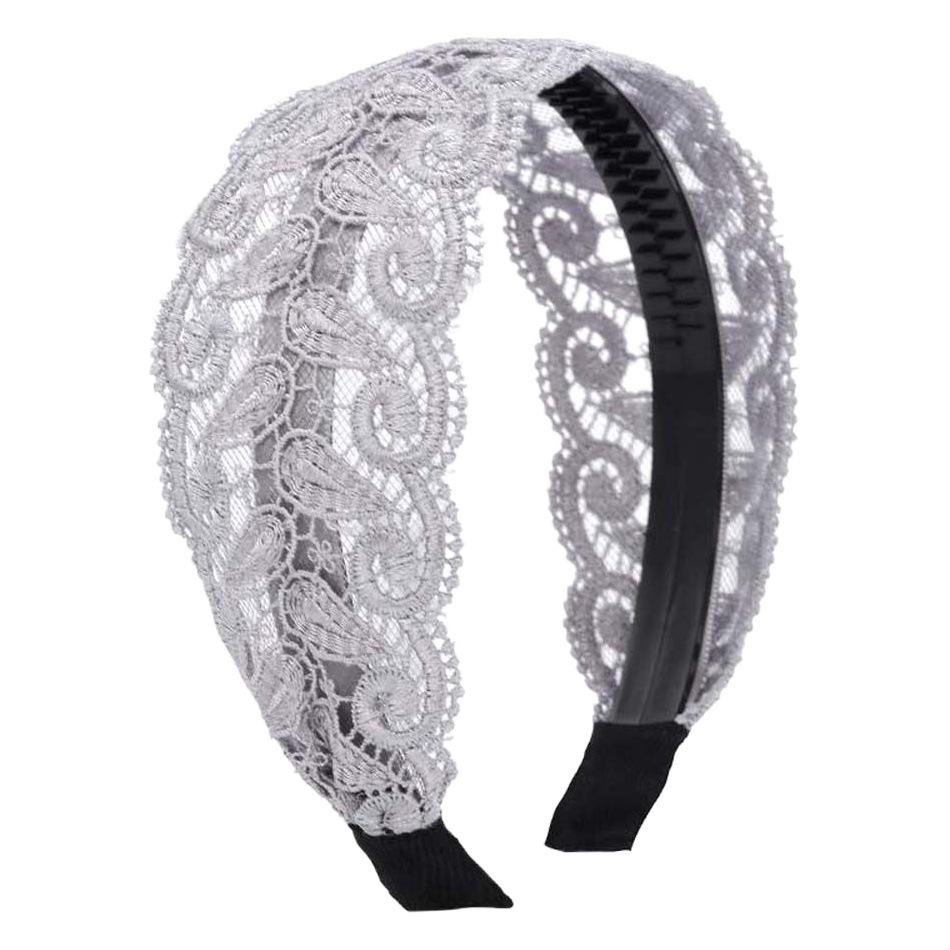 Blanco pelo cubriendo el tocado elegante horquilla de borde ancho ensanchado fino Red de moda diadema roja popular ancho borde de encaje diadema