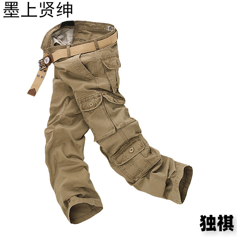 Monos casuales para hombres de Amazon 2023 nuevos pantalones de herramientas lavados casuales de varios bolsillos pantalones casuales de gran tamaño