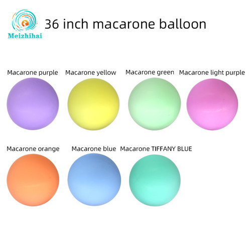 Macaron balloon 36-inch thickened round latex balloon birthday party wedding room decoration scene layout supplies