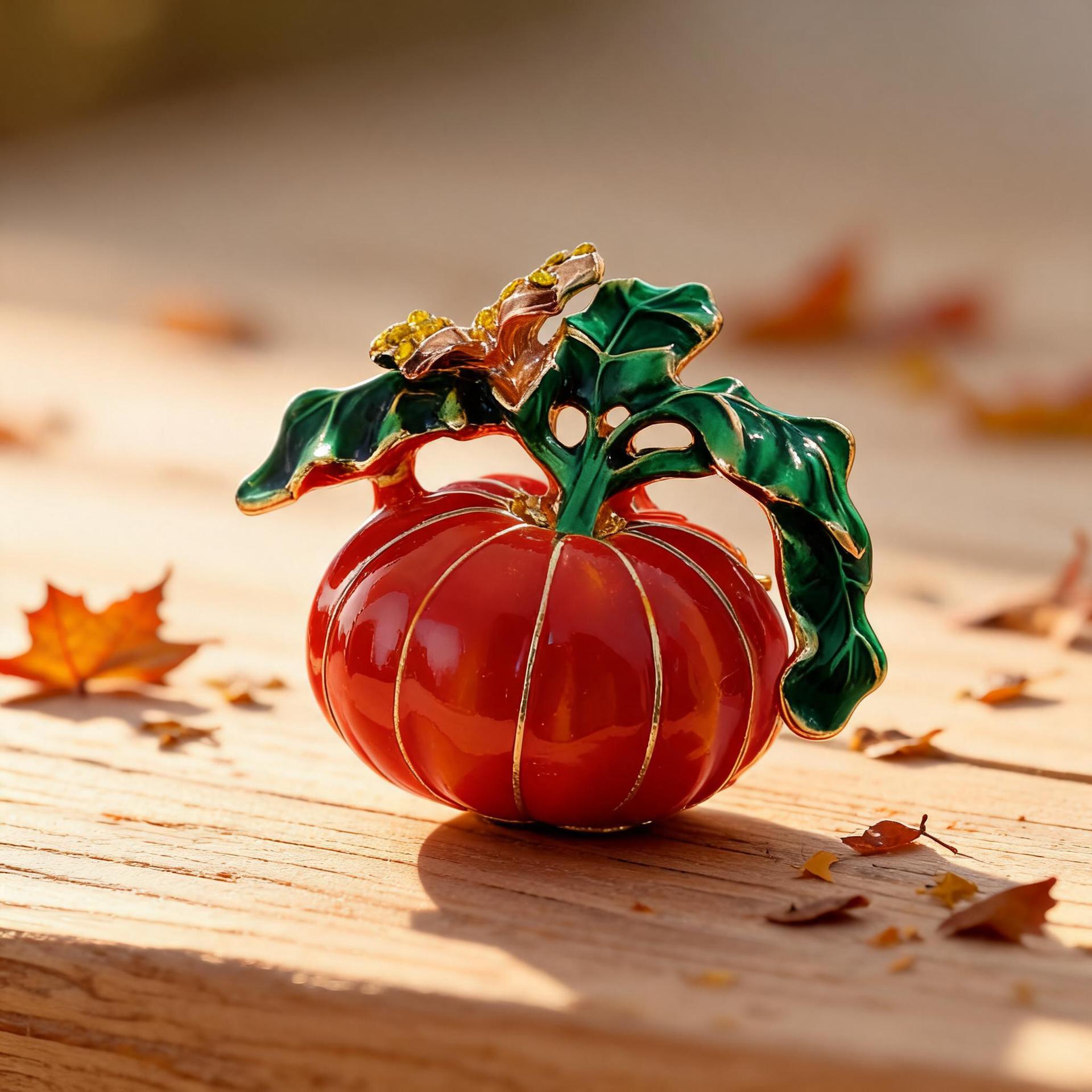 Pumpkin-Themed Brooch with Exquisite Enamel Painting, High-End and Elegant Halloween Accessory with Creative Holiday Flair