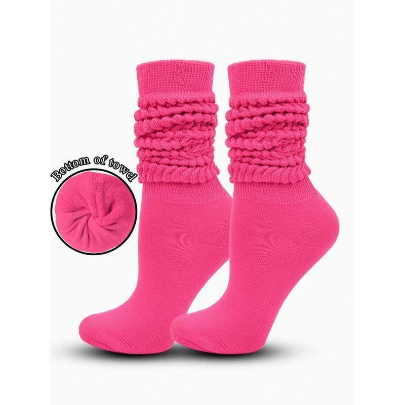 New Cross-Border Foreign Trade Socks for Women, Double High Tube Loose Socks, Soft, Comfortable and Elastic
