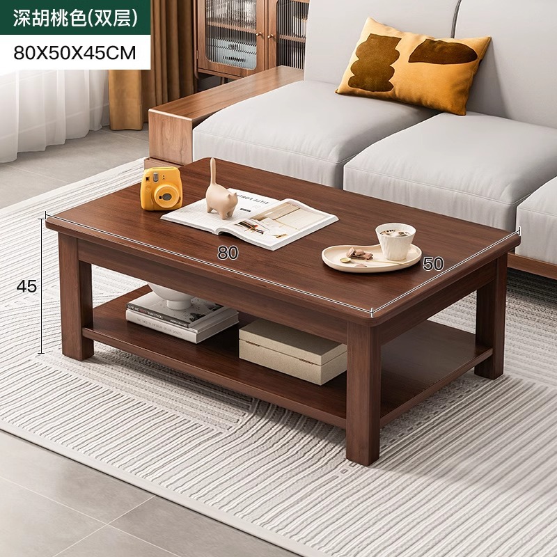 Mesa de centro de madera maciza para el hogar, moderno, simple, pequeño apartamento, mesa de té multifuncional, casa de alquiler, mesa baja para comer, mesa de té simple