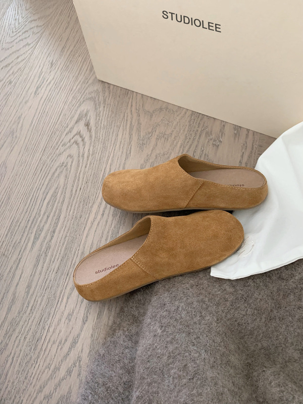 【グレープママと同じスタイル】ゆったりとしたレトロ風厚底スリッポン、女性用ビルケン風サンダル、外履き用|undefined