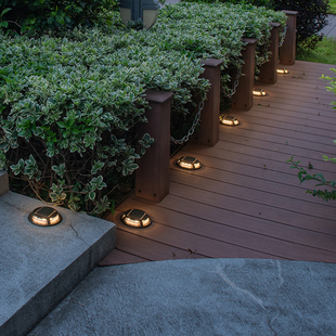 Solar underground lamp outdoor courtyard plug-in lamp led super bright garden landscape stair step lamp lawn lamp
